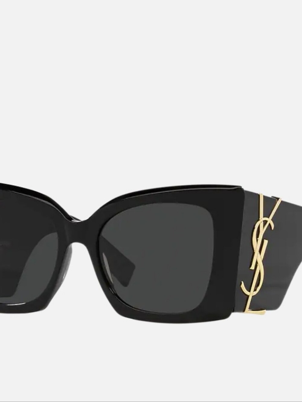 Yves Saint Laurent Black Sunglasses with Gold Logo Accent/ Bnwt/ Full Inclusion